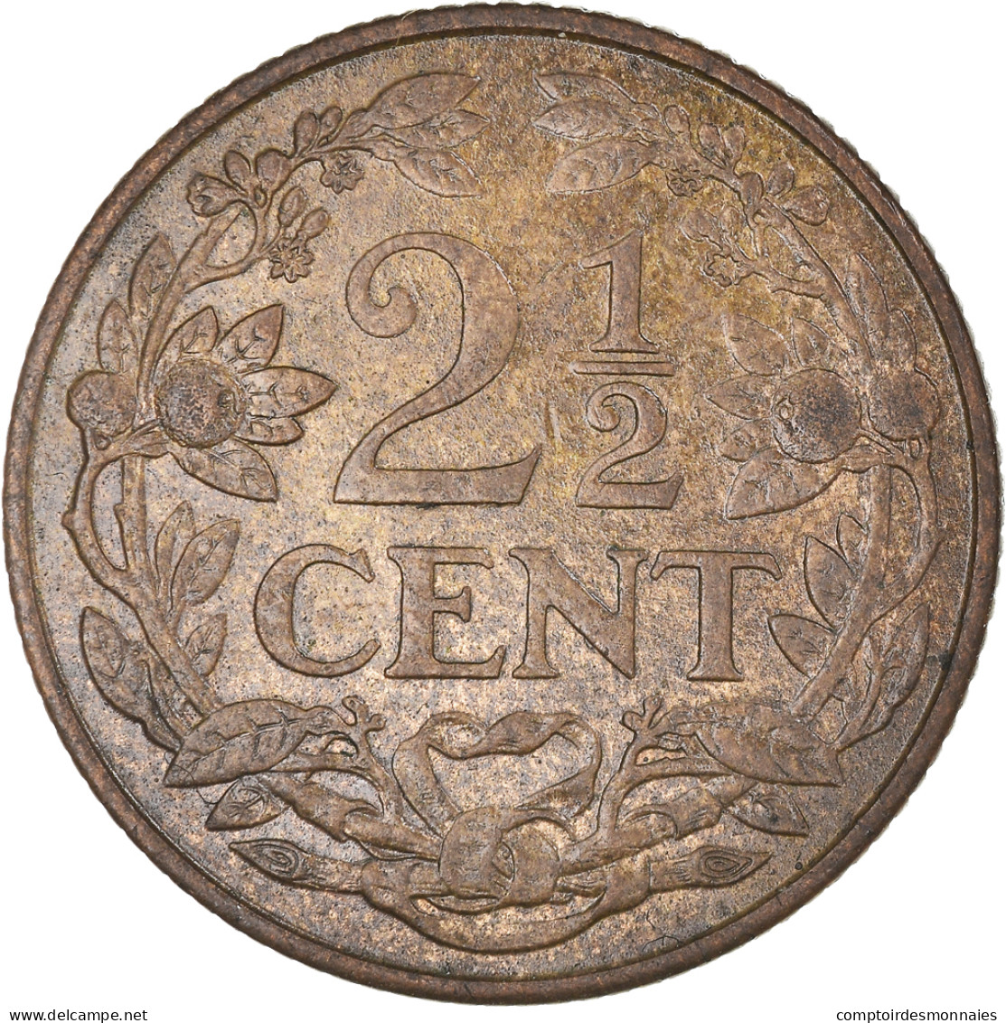 Monnaie, Pays-Bas, Wilhelmina I, 2-1/2 Cent, 1941, TTB+, Bronze, KM:150 - 2.5 Cent
