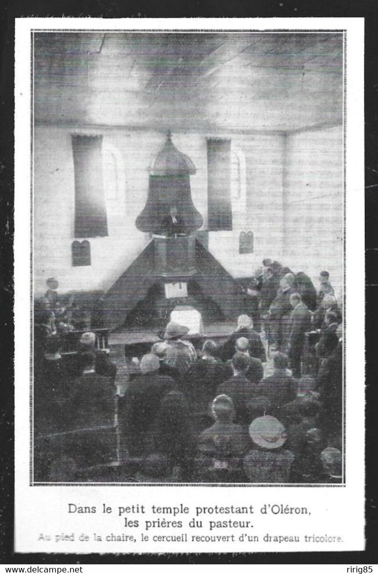 1923  --  TEMPLE PROTESTANT D OLERON . OBSEQUES DE LOTI . 3X056 - Non Classés