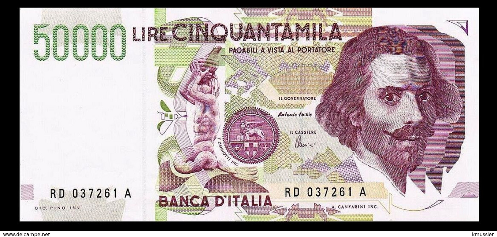 # # # Banknote Italien (Italy) 50.000 Lire 1992 UNC # # # - 50000 Lire