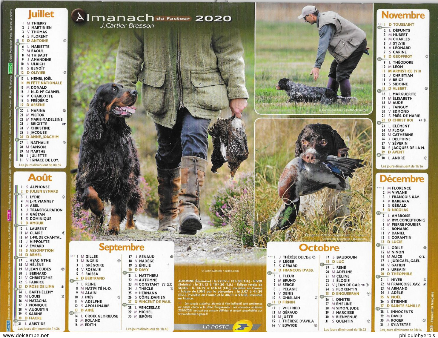 CALENDRIER 2020 CHASSE - Grossformat : 2001-...