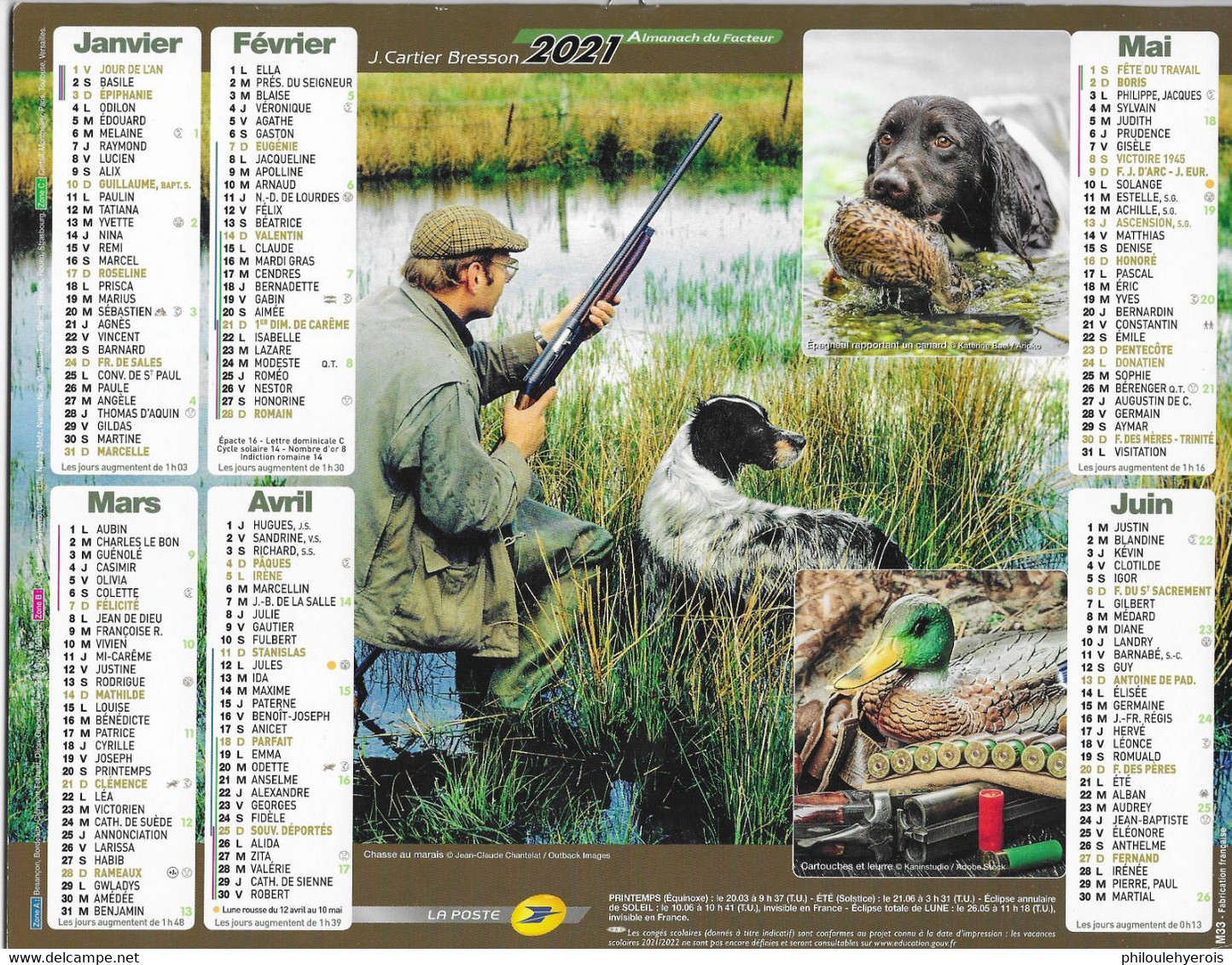 CALENDRIER 2021 CHASSE Et PECHE - Groot Formaat: 2001-...