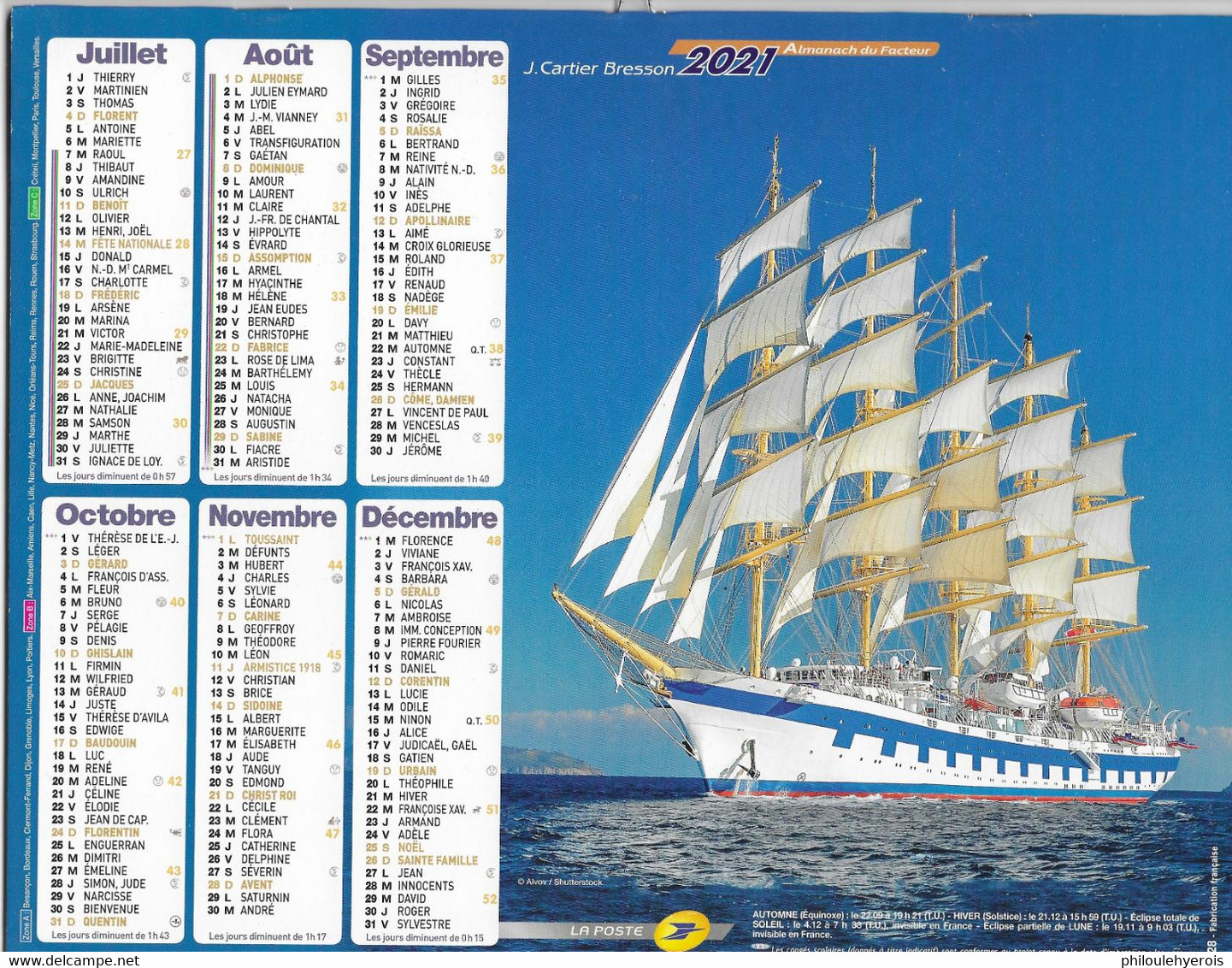 CALENDRIER 2021 BATEAUX - Grossformat : 2001-...