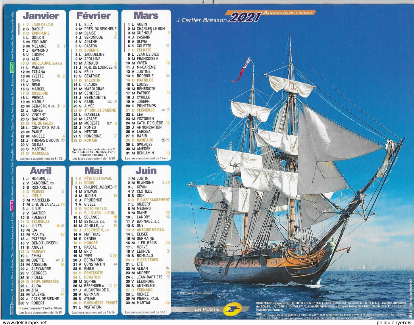 CALENDRIER 2021 BATEAUX - Groot Formaat: 2001-...