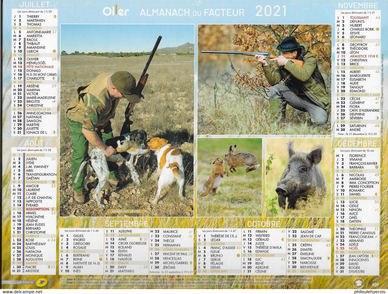 CALENDRIER 2021 CHASSE éditions Cartonnées Superbe - Groot Formaat: 2001-...