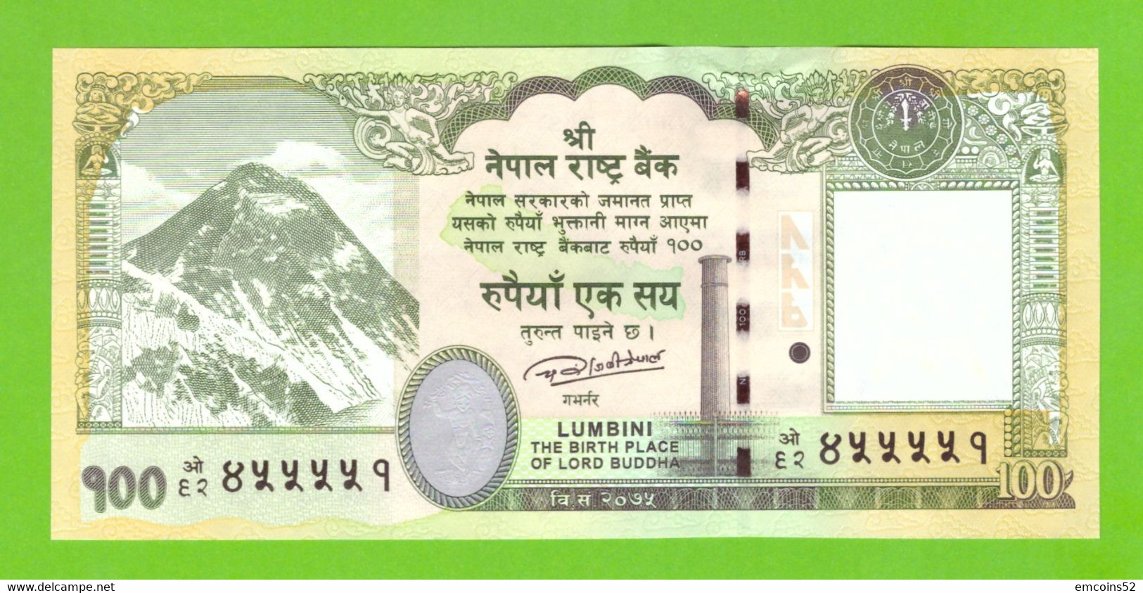 NEPAL 100 RUPEES 2019  P-80  UNC - Népal