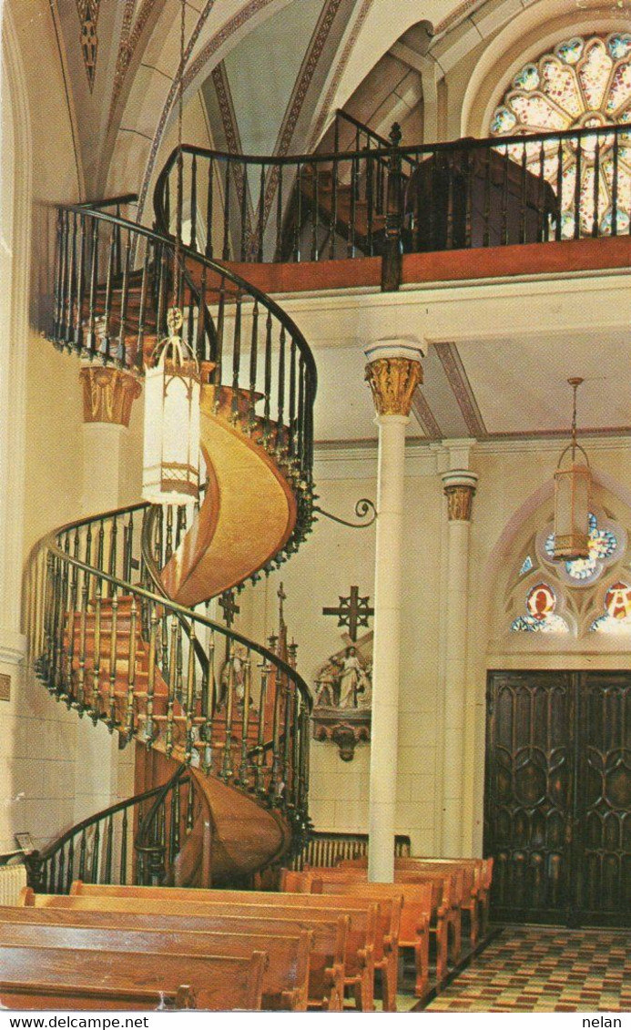 SANTA FE , NEW MEXICO - THE MIRACULOUS STAIRCASE AS IT SEEN IN OUR LADY OF LIGHT CHAPEL - Santa Fe