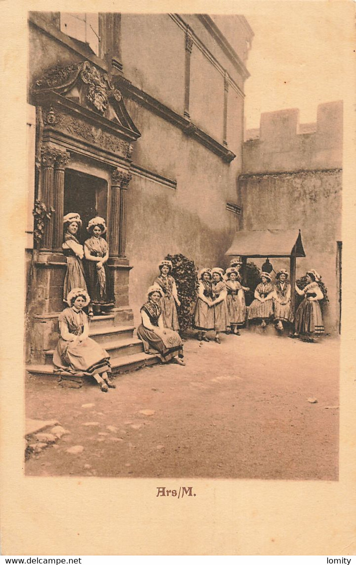 57 Ars Sur Moselle Cpa Folklore Jeunes Femmes Cachet 1920 - Ars Sur Moselle