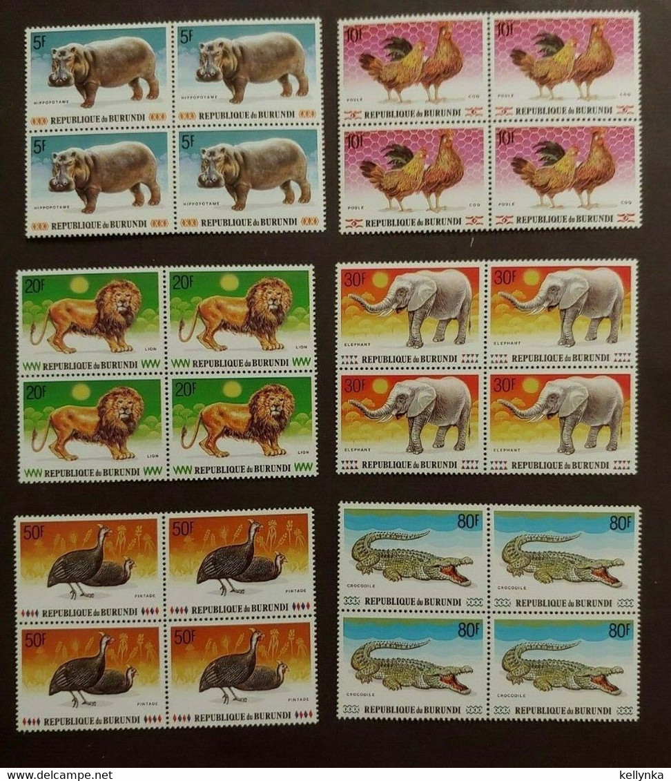 Burundi - 972/977 - Blocs De 4 - Animaux D'Afrique - 1991 - MNH - Neufs