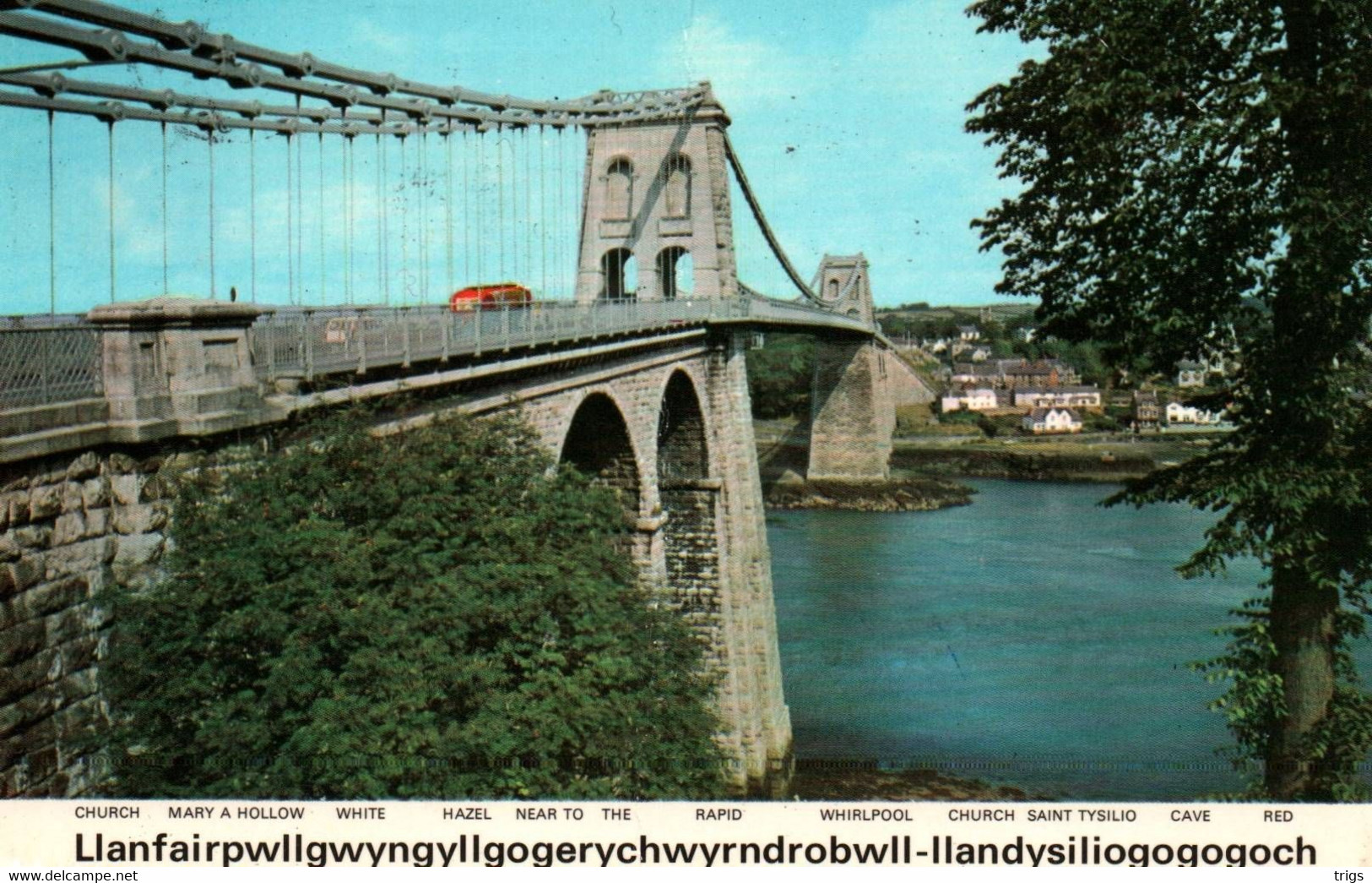 Llanfairpwllgwyngyllgogerychwyrndrobwllllantysiliogogogoch - Menai Suspension Bridge - Anglesey