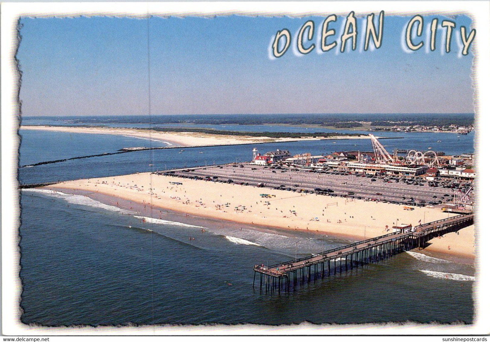 Maryland Ocean CIty View Of Boardwalk And Pier - Ocean City