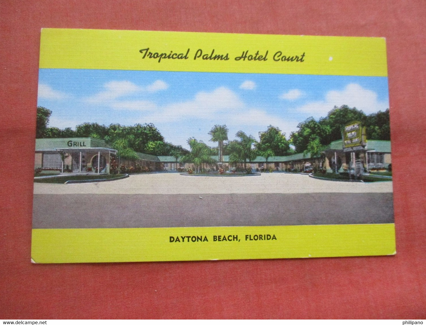 Tropical Palms  Hotel Court.        Daytona  Beach  Florida > Daytona        Ref 5509 - Daytona