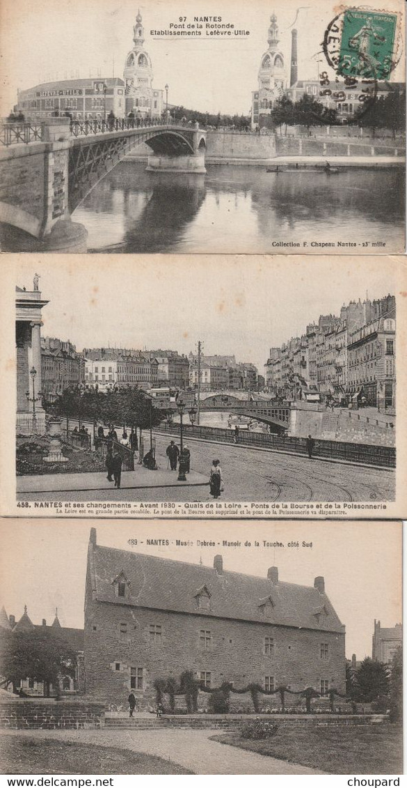 44 - 3 Cartes Postales Anciennes De  NANTES   ( Voir Le Scan ) - Nantes