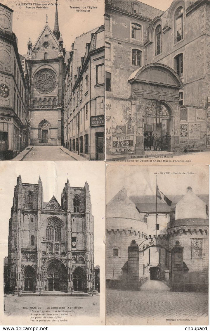 44 -  4  Cartes Postales Anciennes De  NANTES   ( Voir Le Scan ) - Nantes