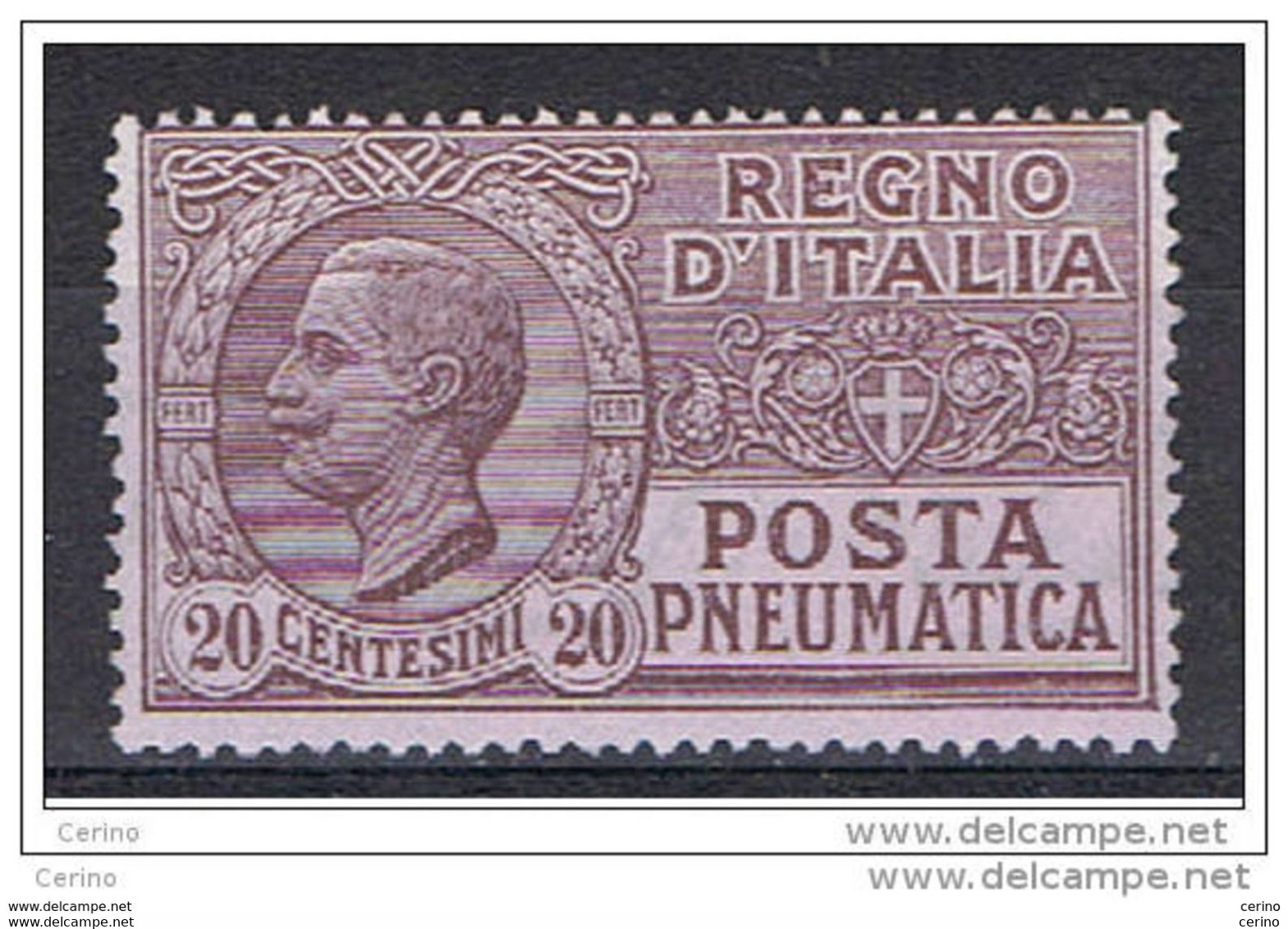 REGNO:  1925  POSTA  PNEUMATICA  -  20 C. VIOLETTO  BRUNO  S.G. -  SASS. 8 - Poste Pneumatique