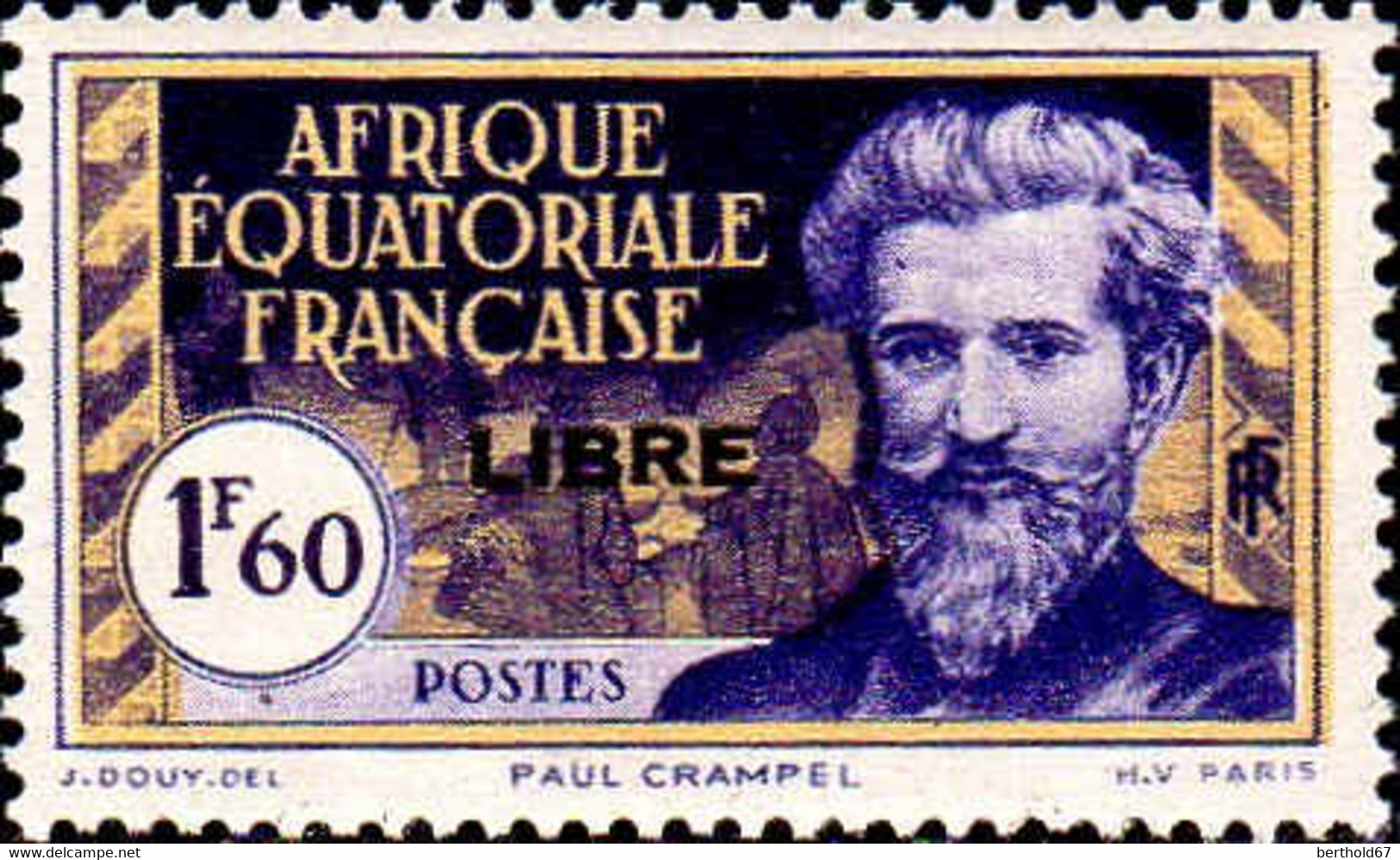 AEF Poste N** Yv:119 Mi:129 Paul Crampel Explorateur - Unused Stamps