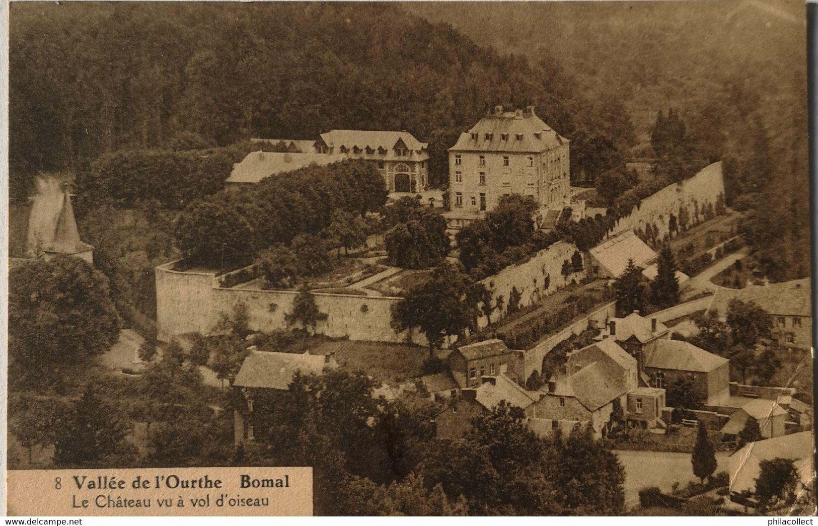 Bomal (Durbuy) Le Chateau Vu A Vol D'oiseau 19?? Hoek Vouw - Other & Unclassified