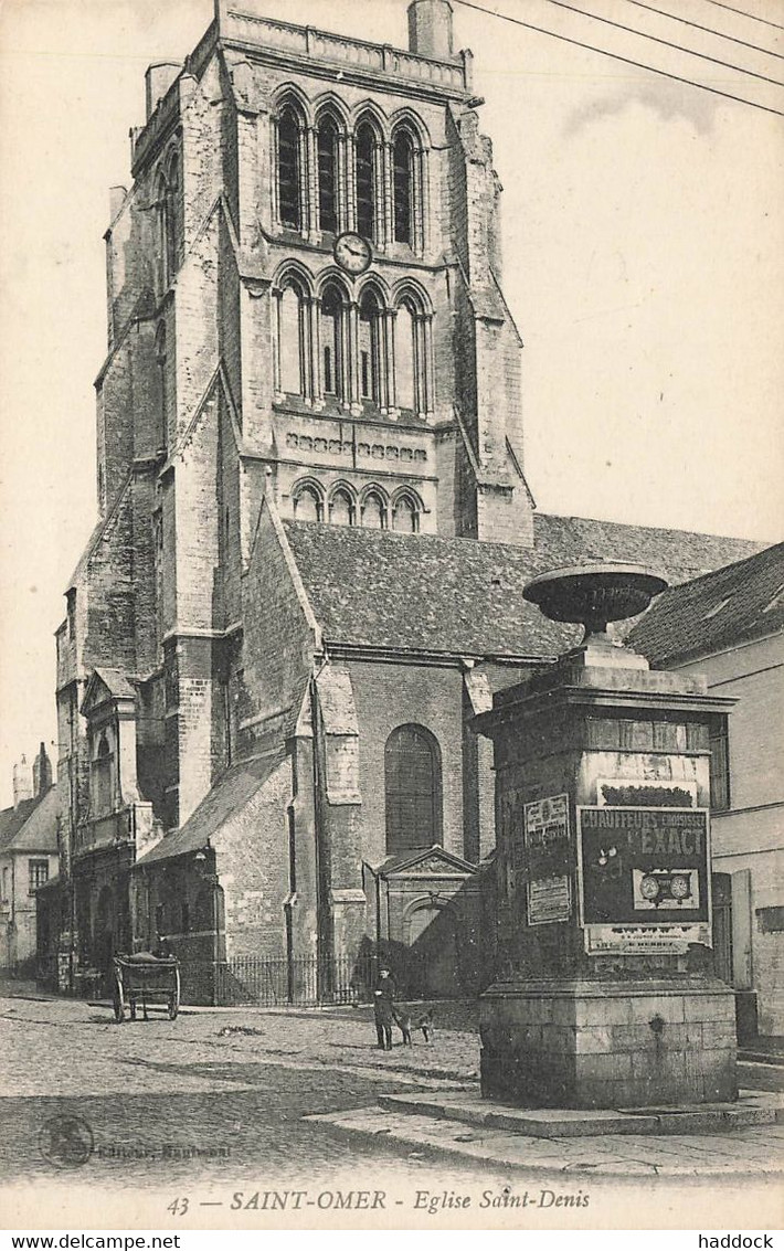 SAINT OMER : EGLISE SAINT DENIS ( L.S..HAUMONT) - Saint Omer