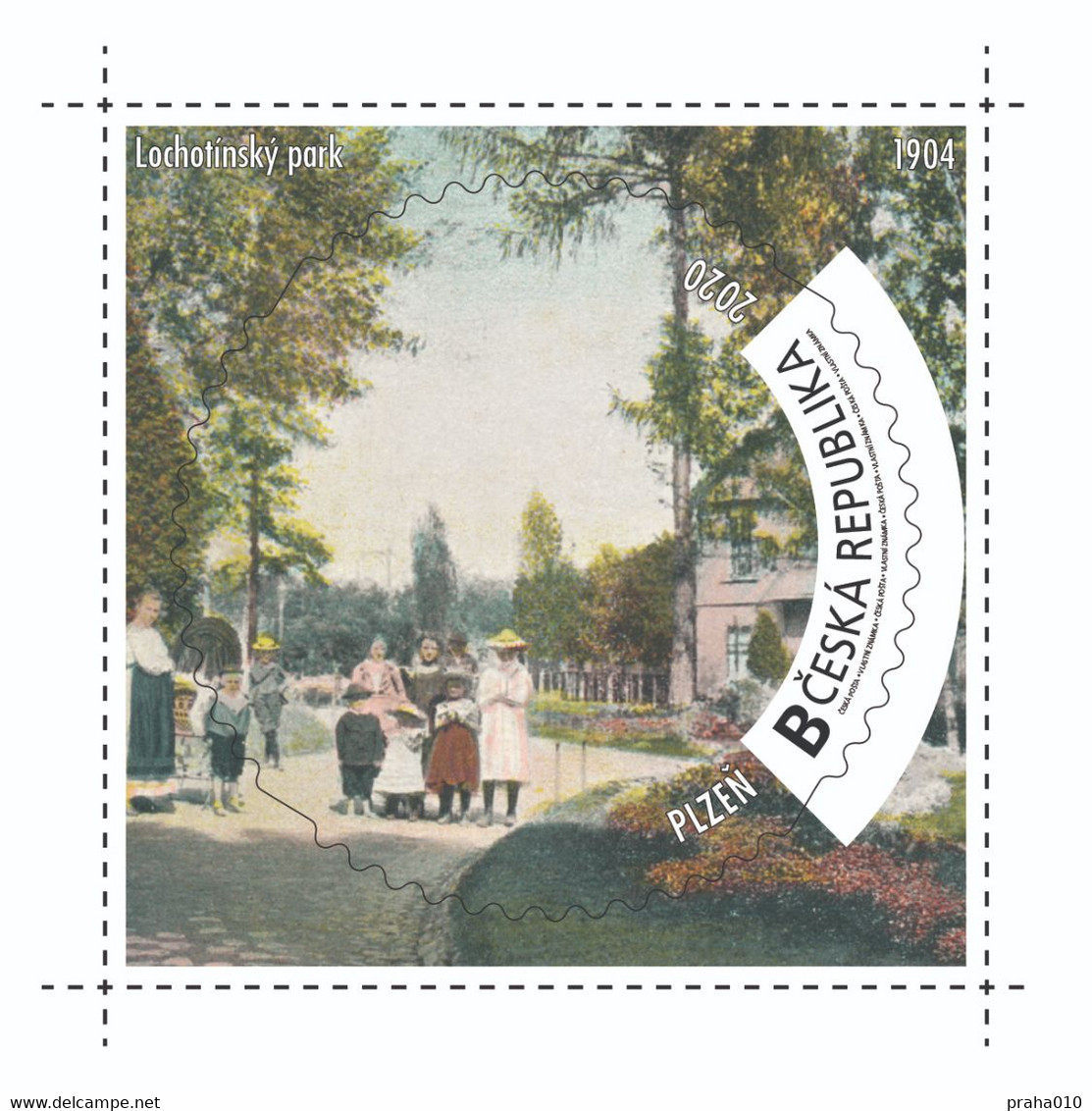 Czech Rep. / My Own Stamps (2020) 1009: City Plzen (1295-2020) - Pilsen (1904) Lochotin Park - Nuevos