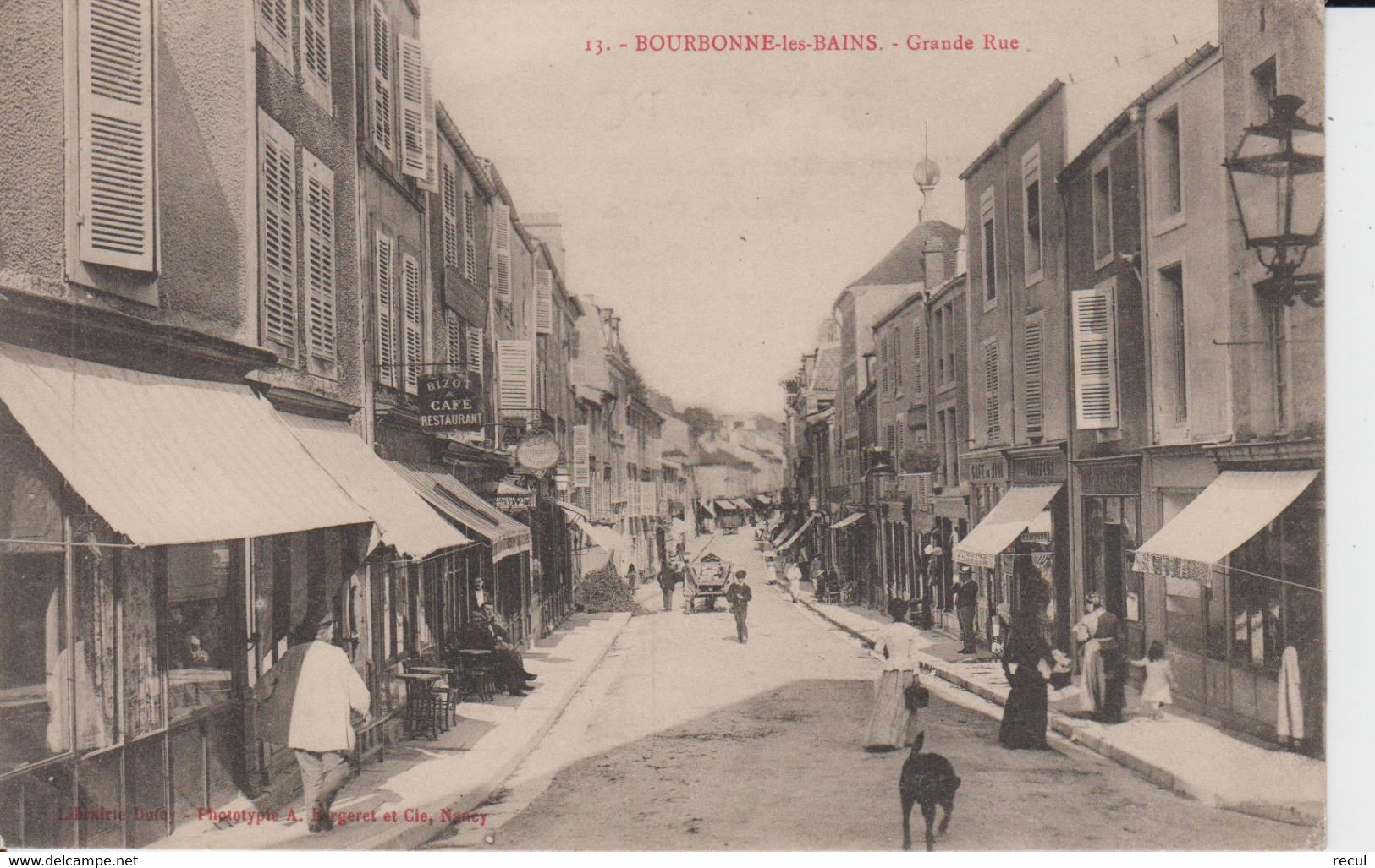 HAUTE MARNE - 13 - BOURBONNE Les BAINS - Grande Rue ( - Belle Animation - N'a Pas Circulé ) - Bourbonne Les Bains