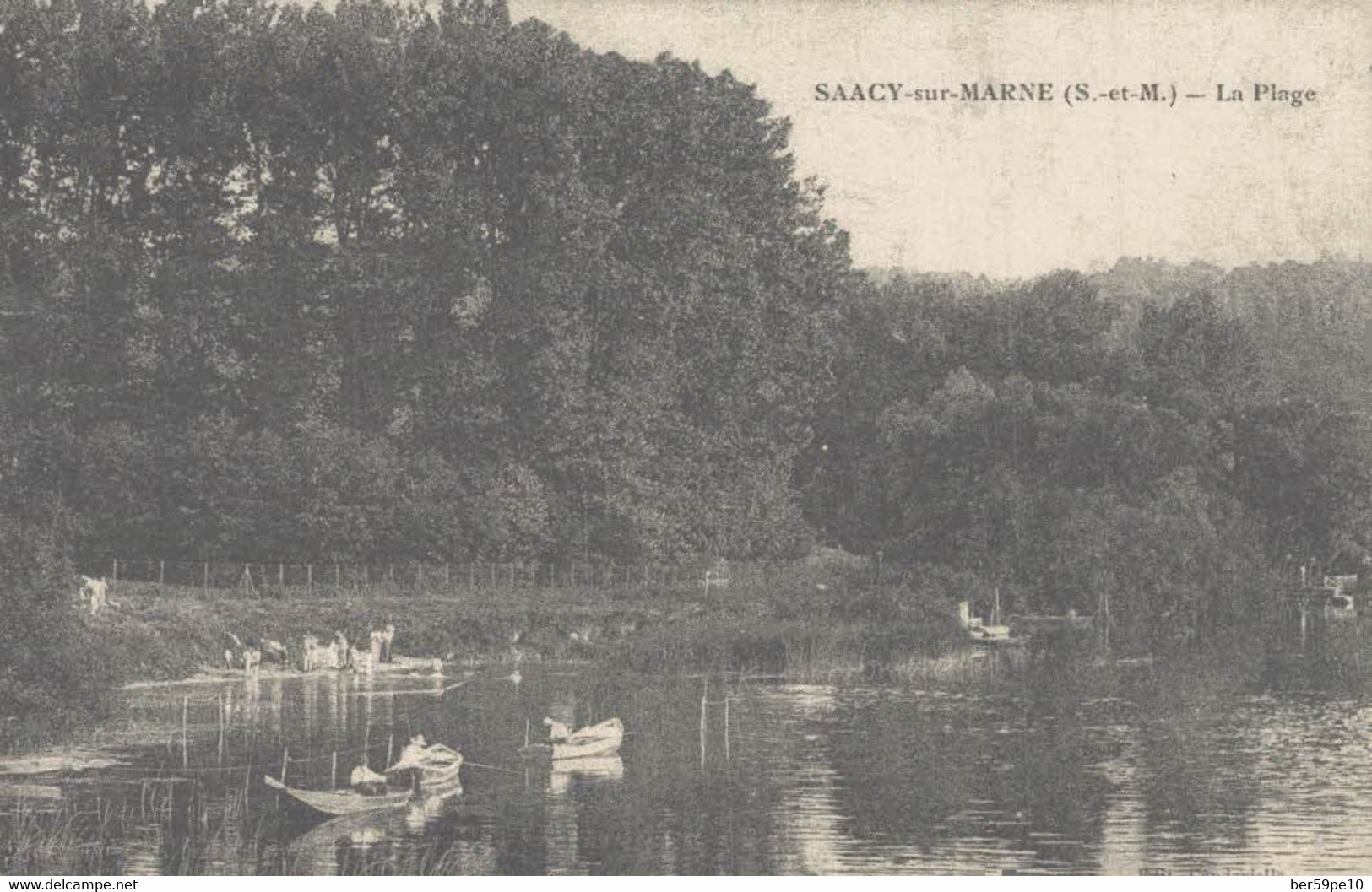 CARTE D'AUTREFOIS  LOISIRS ILE-DE-FRANCE SAACY-SUR-MARNE PLAGE - Ile-de-France