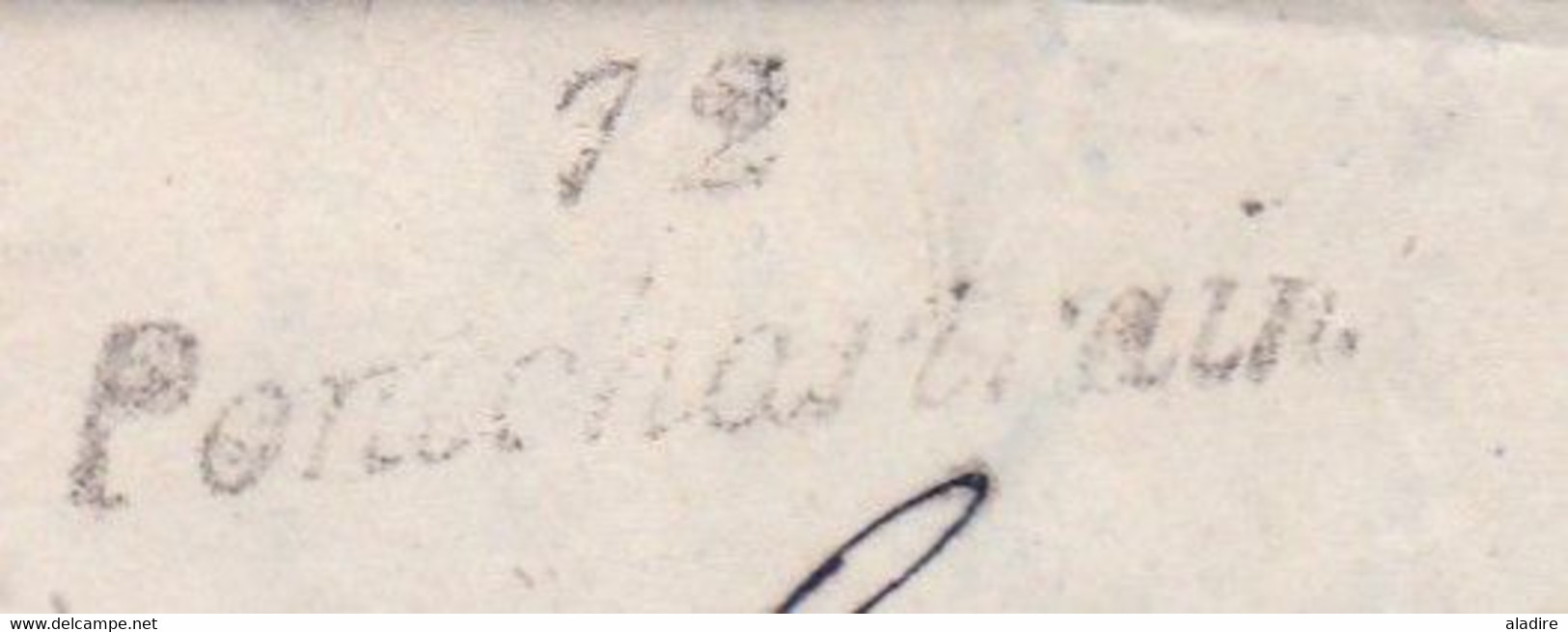 1845 - Cursive 72 PONTCHARTRAIN, Auj. Yvelines Sur LAC Fraternelle 2 Pages Vers BOURG BARRIER ST SULPICE - 1801-1848: Précurseurs XIX