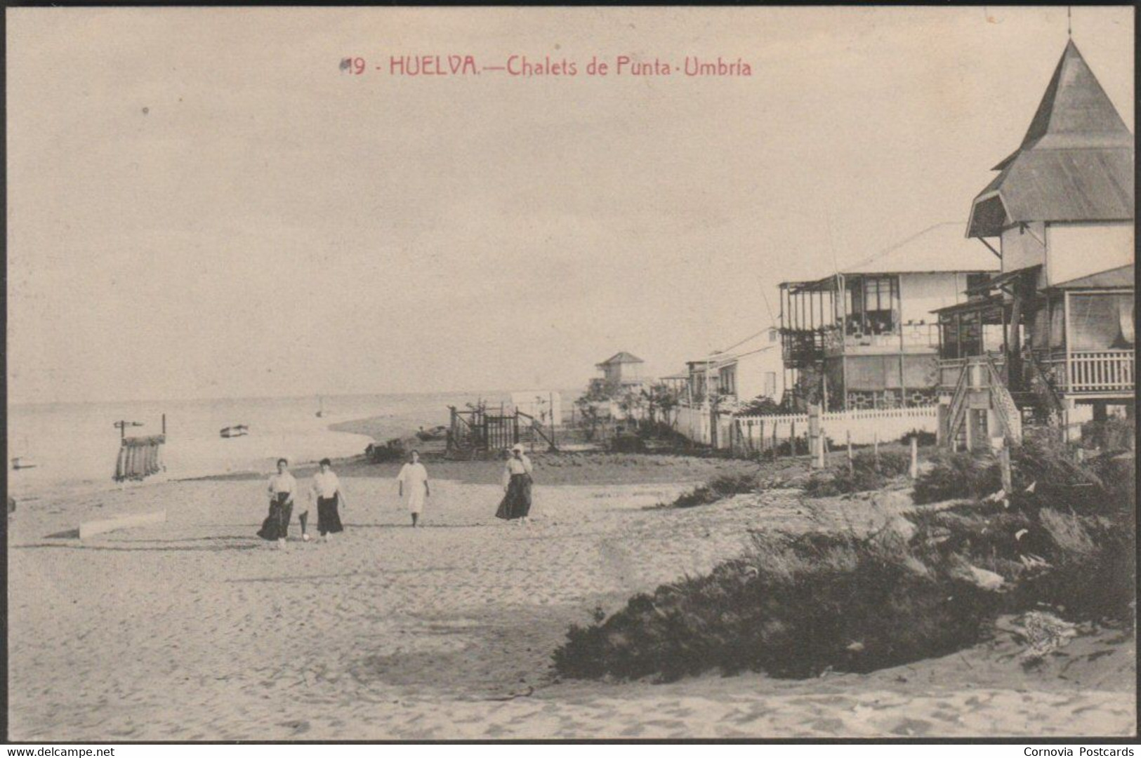 Chalets De Punta-Umbria, Huelva, C.1910s - Tarjeta Postal - Huelva