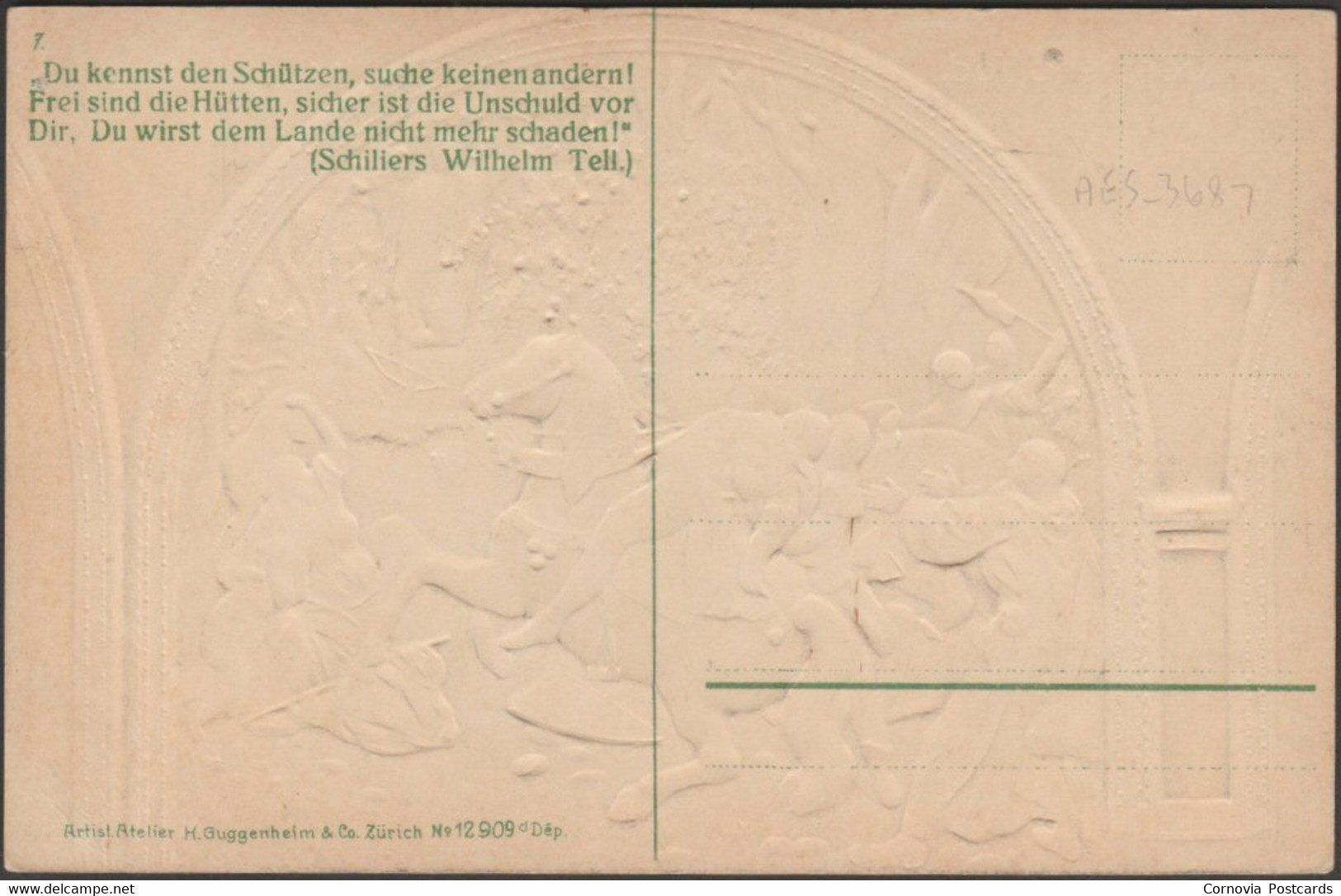 Gessler's Tod, Tellskapelle, C.1910 - Guggenheim Geprägt AK - Sisikon