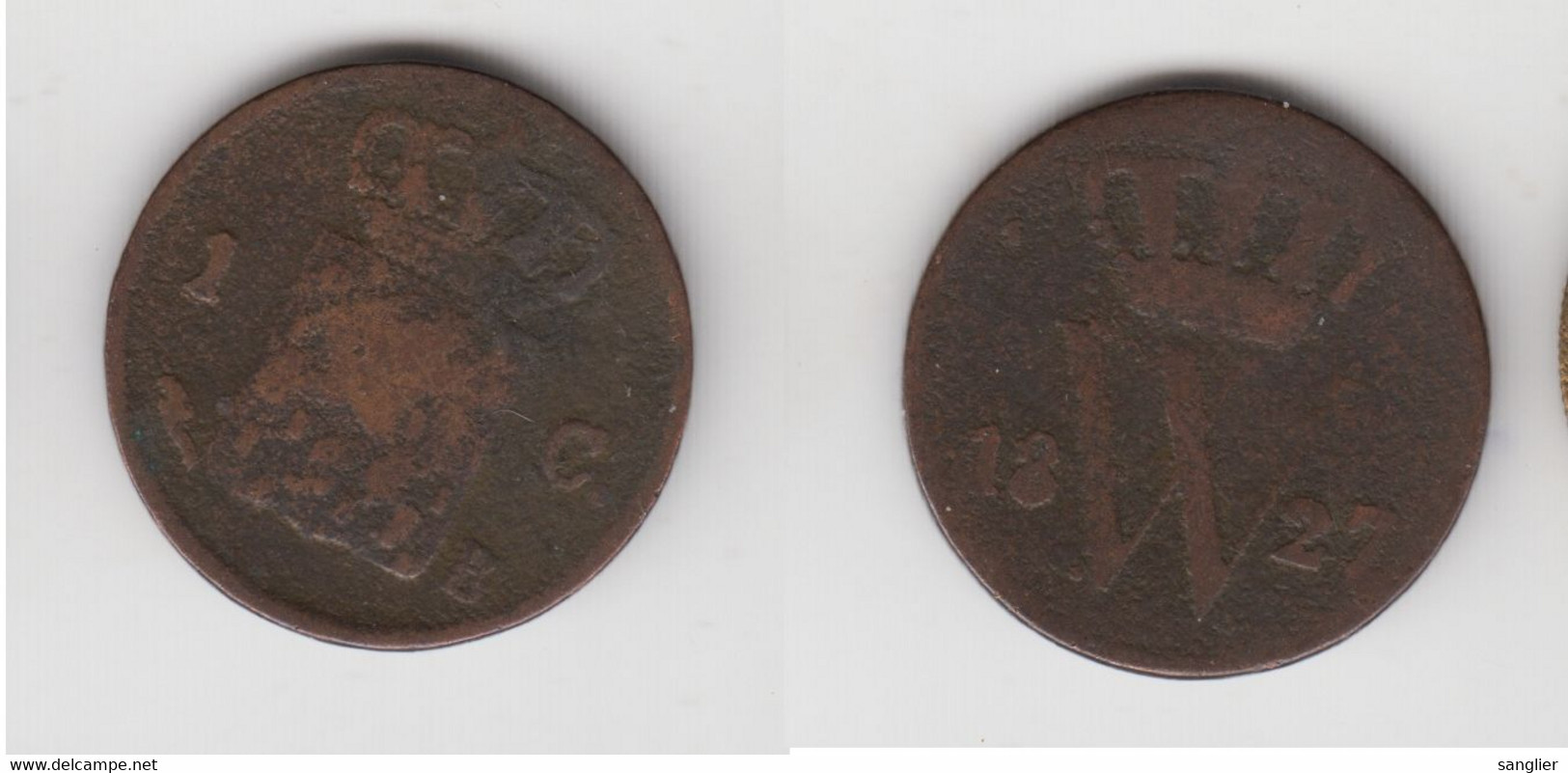 1 CENT  1827 B - 1815-1840 : Willem I