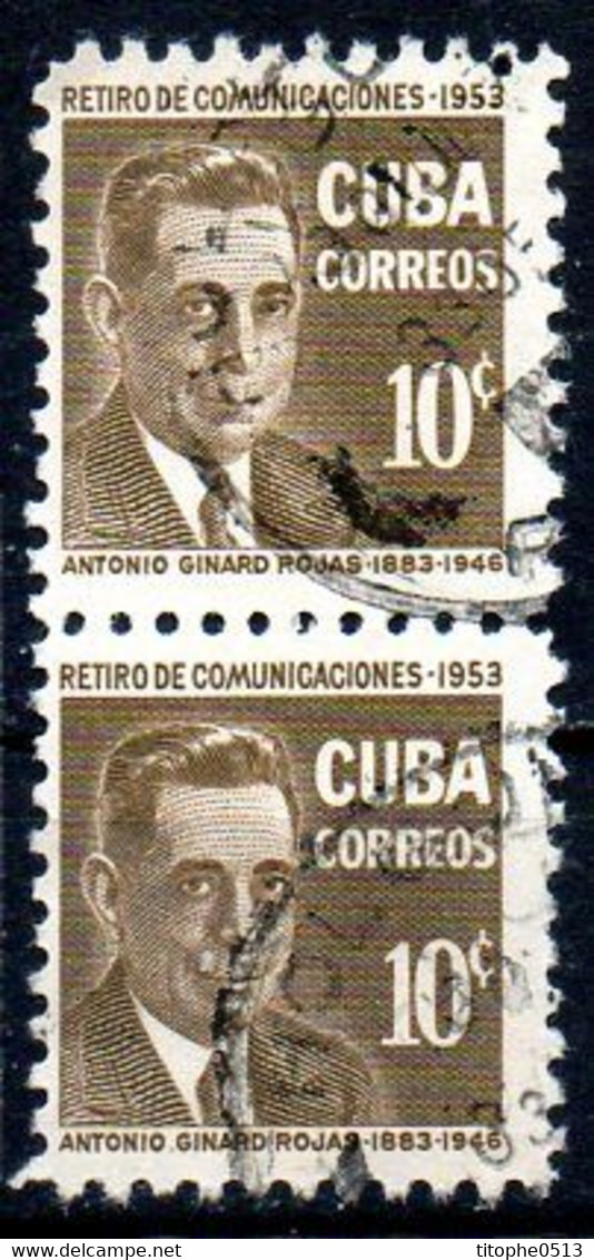 CUBA. N°401 Oblitéré De 1953. Au Profit De La Caisse De Retraite Des Employés Des PTT. - Oblitérés