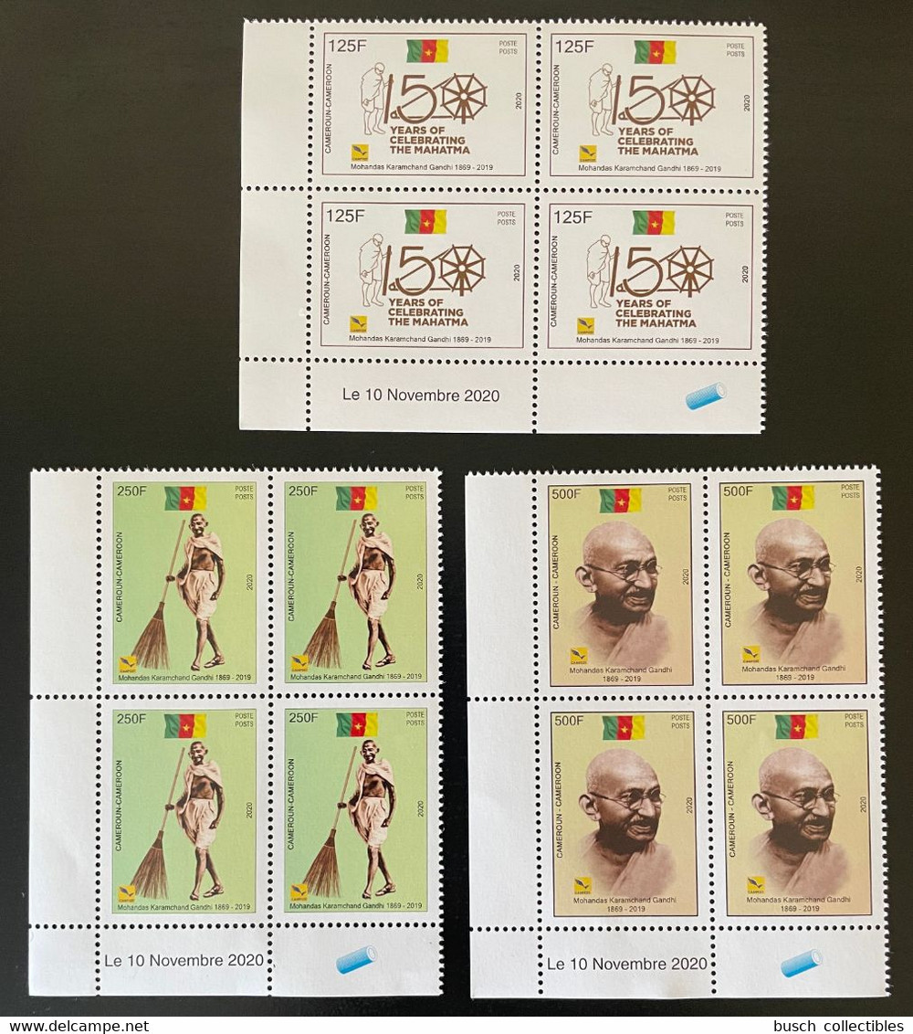 Cameroun Cameroon Kamerun 2019 / 2020 Mi. ? Block Of 4 150ème Anniversaire Mohandas Mahatma Gandhi 150th Anniversary - Cameroun (1960-...)