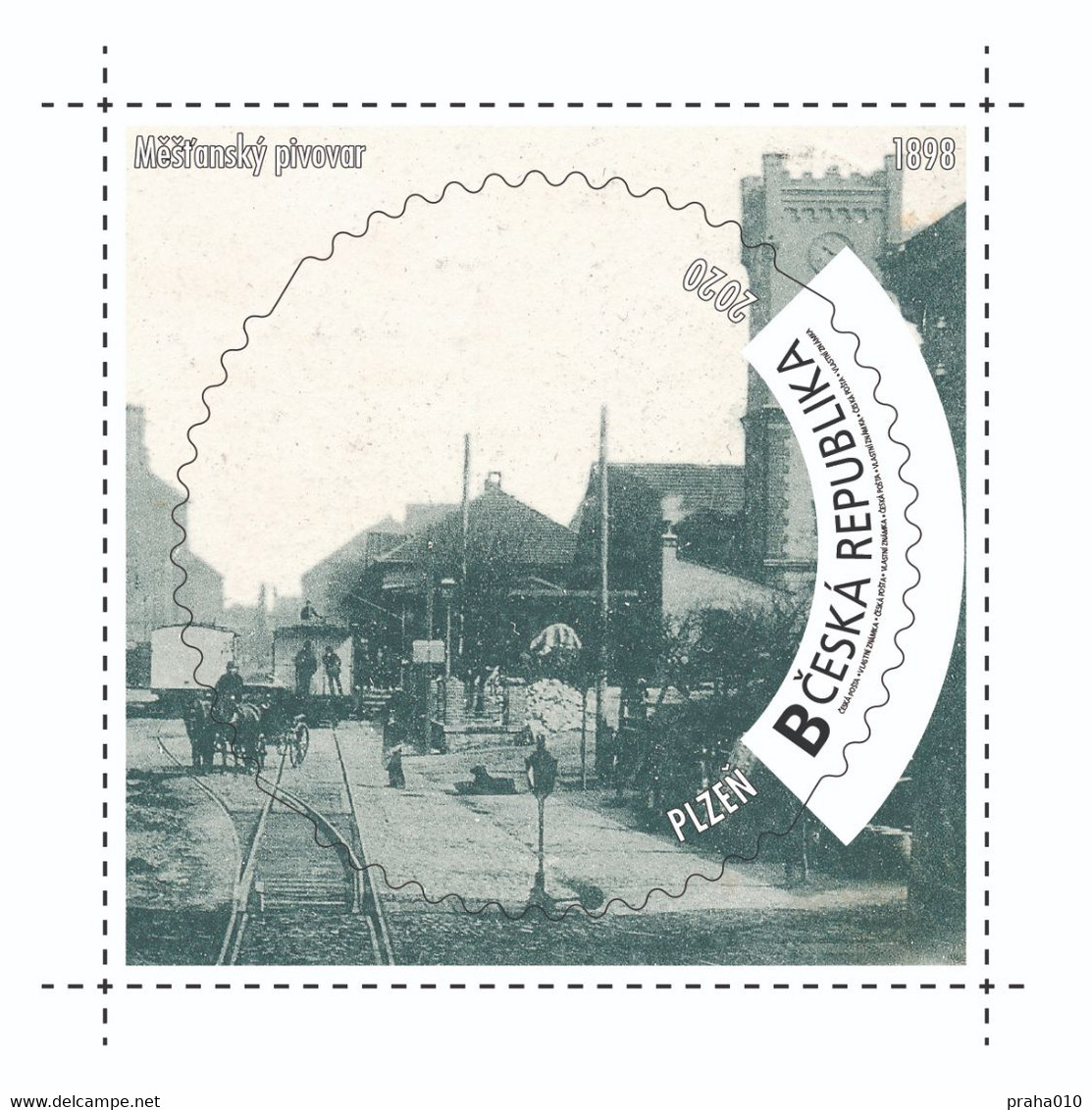 Czech Rep. / My Own Stamps (2020) 1028: City Plzen (1295-2020) - Pilsen (1898) Burgher Brewery - Neufs