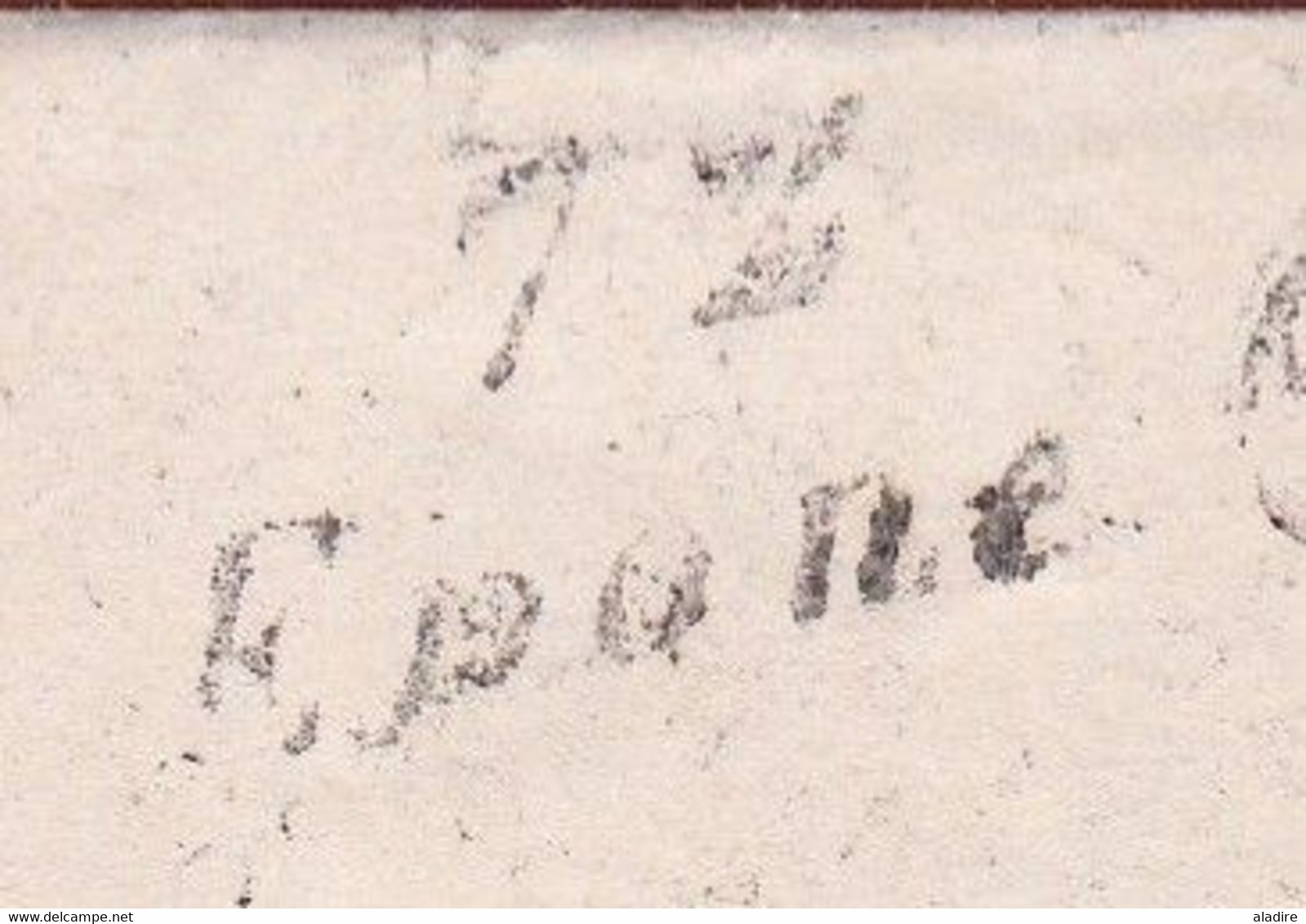 1835 - Cursive 72 EPONE Auj. En Yvelines Sur LAC Vers Le Mesnil St Denis Par Trappes - Via Paris - Taxe 25 - 1801-1848: Précurseurs XIX