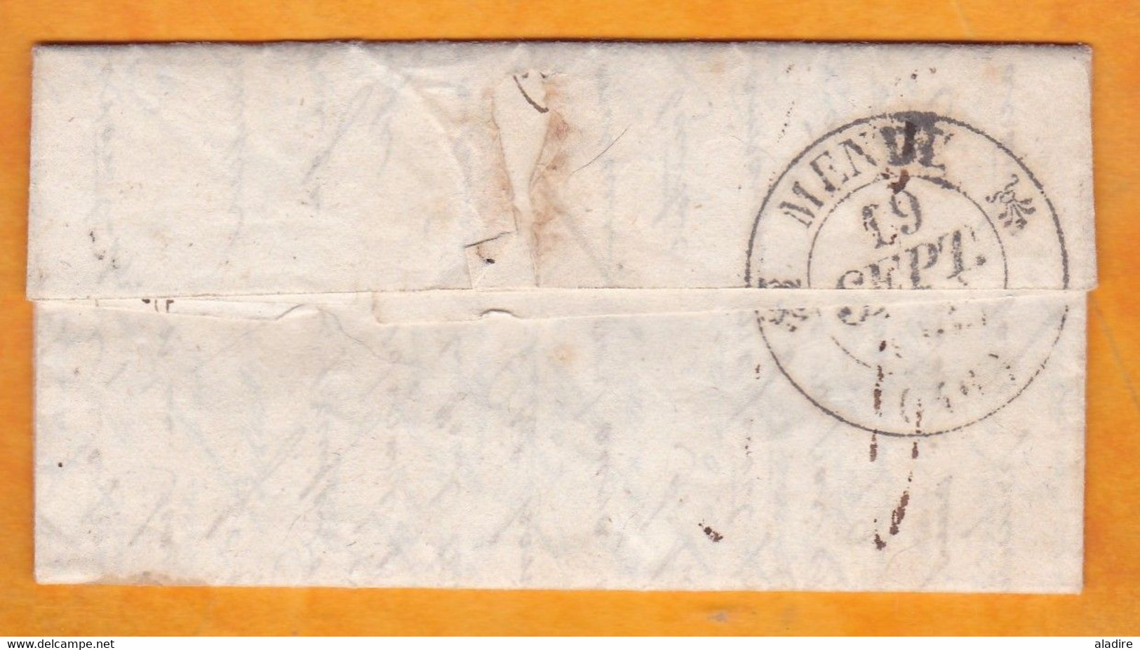 1835 - Lettre Pliée Avec Corresp Amicale De NISMES (gd Cachet) Nîmes Vers MENDE (fleurons) - Poste Restante - Taxe 4 - 1801-1848: Précurseurs XIX