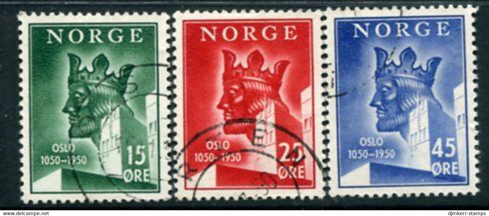NORWAY 1950 900th Anniversary Of Oslo Used.  Michel 348-50 - Used Stamps