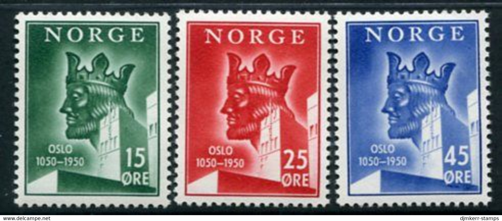 NORWAY 1950 900th Anniversary Of Oslo MNH / **.  Michel 348-50 - Unused Stamps