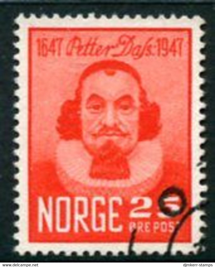 NORWAY 1947 Peter Dass Tercentenary Used.  Michel 334 - Usados