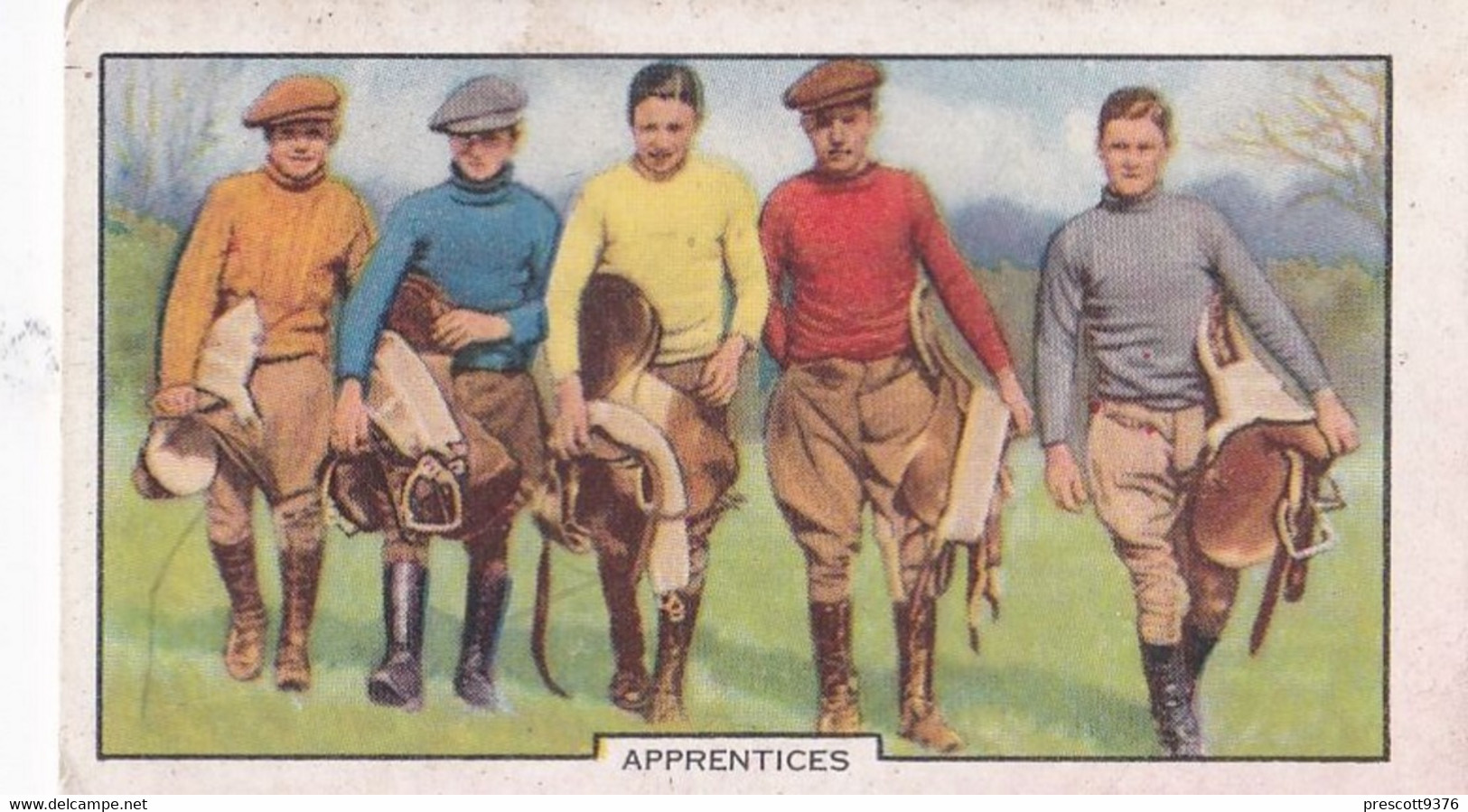 Racing Scenes 1938 - 16 Apprentices - Gallaher Cigarette Card - Original - Horses - Gallaher