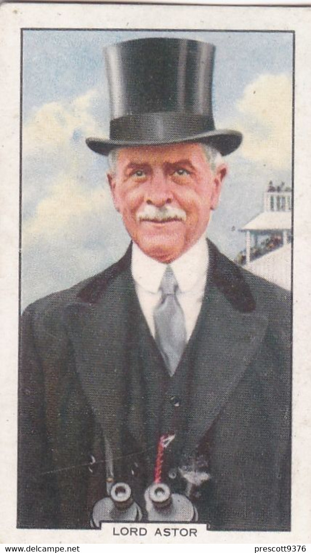 Racing Scenes 1938 - 20 Lord Astor  - Gallaher Cigarette Card - Original - Horses - Gallaher