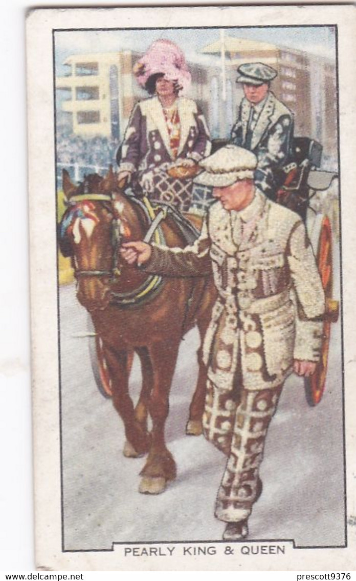 Racing Scenes 1938 - 22 Pearly King & Queen  - Gallaher Cigarette Card - Original - Horses - Gallaher