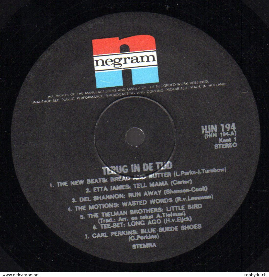 * LP *  TERUG IN DE TIJD - TEE-SET / DIZZY MAN' S BAND / JOHNNY CASH / MOTIONS A.o. (Holland 1972) - Compilaties