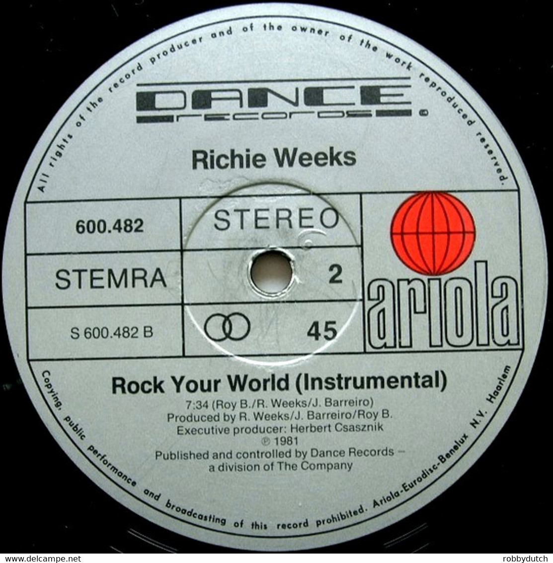 * 12"  Maxi *  WEEKS & COMPANY - ROCK YOUR WORLD (joho, Joho) - 45 T - Maxi-Single