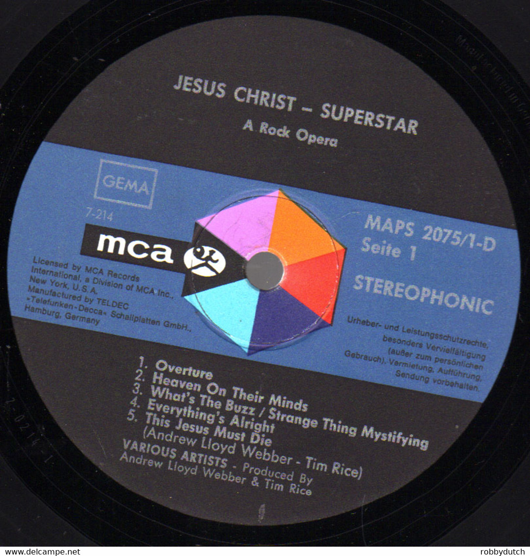 * 2LP - Box *  JESUS CHRIST SUPERSTAR. Rock Opera By ANDREW LLOYD WEBBER And TIM RICE (Germany 1970) - Musicales