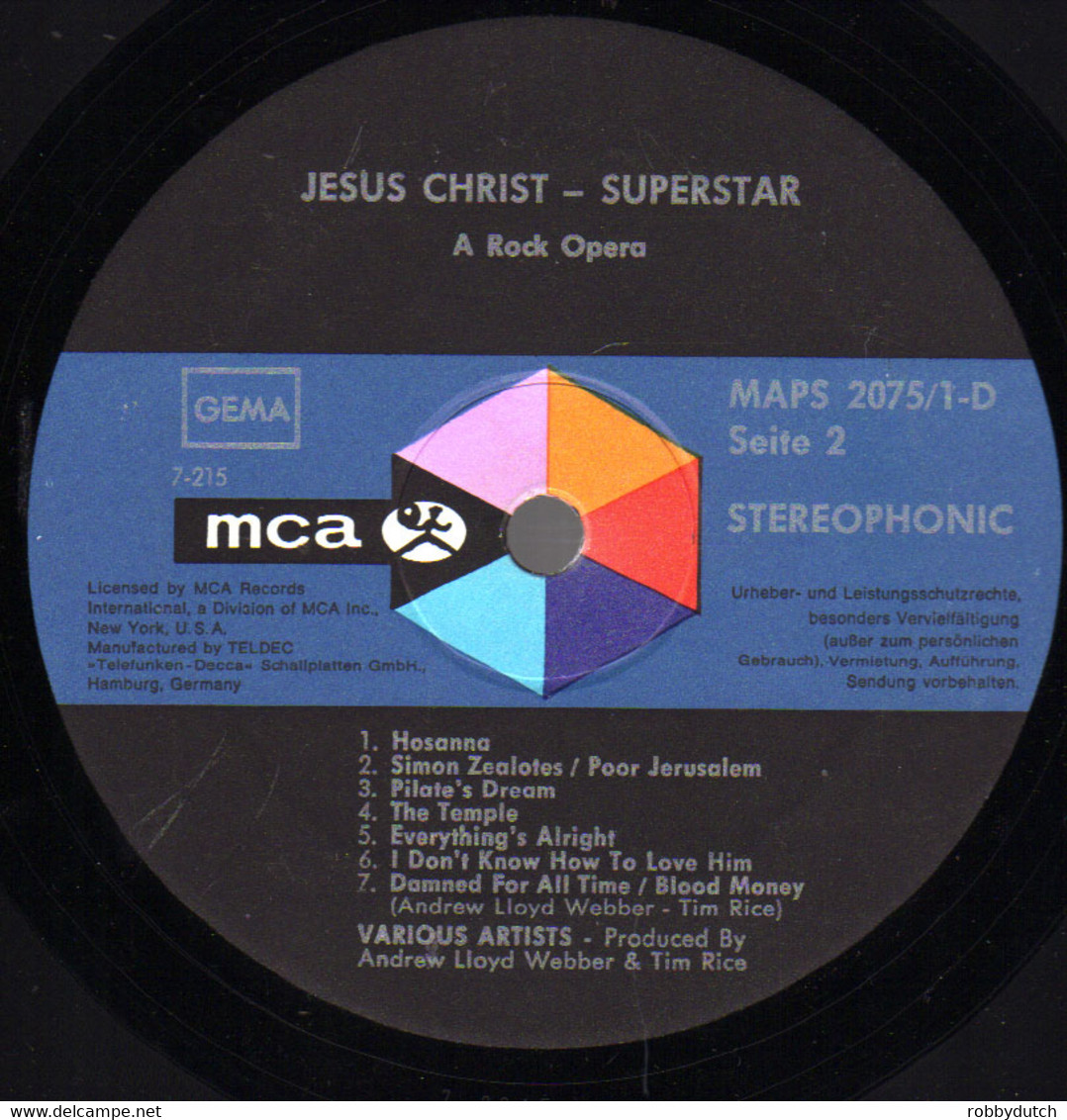 * 2LP - Box *  JESUS CHRIST SUPERSTAR. Rock Opera By ANDREW LLOYD WEBBER And TIM RICE (Germany 1970) - Musicales