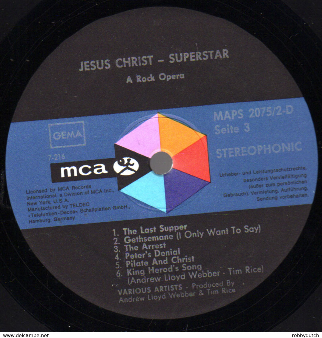 * 2LP - Box *  JESUS CHRIST SUPERSTAR. Rock Opera By ANDREW LLOYD WEBBER And TIM RICE (Germany 1970) - Musicales