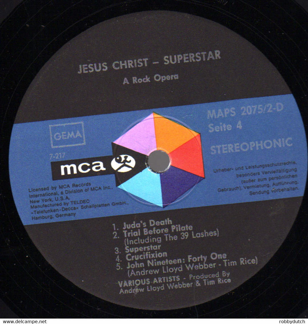 * 2LP - Box *  JESUS CHRIST SUPERSTAR. Rock Opera By ANDREW LLOYD WEBBER And TIM RICE (Germany 1970) - Musicals