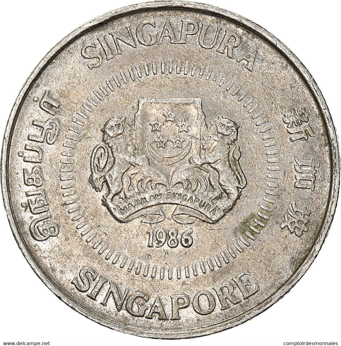 Monnaie, Singapour, 10 Cents, 1986 - Singapour