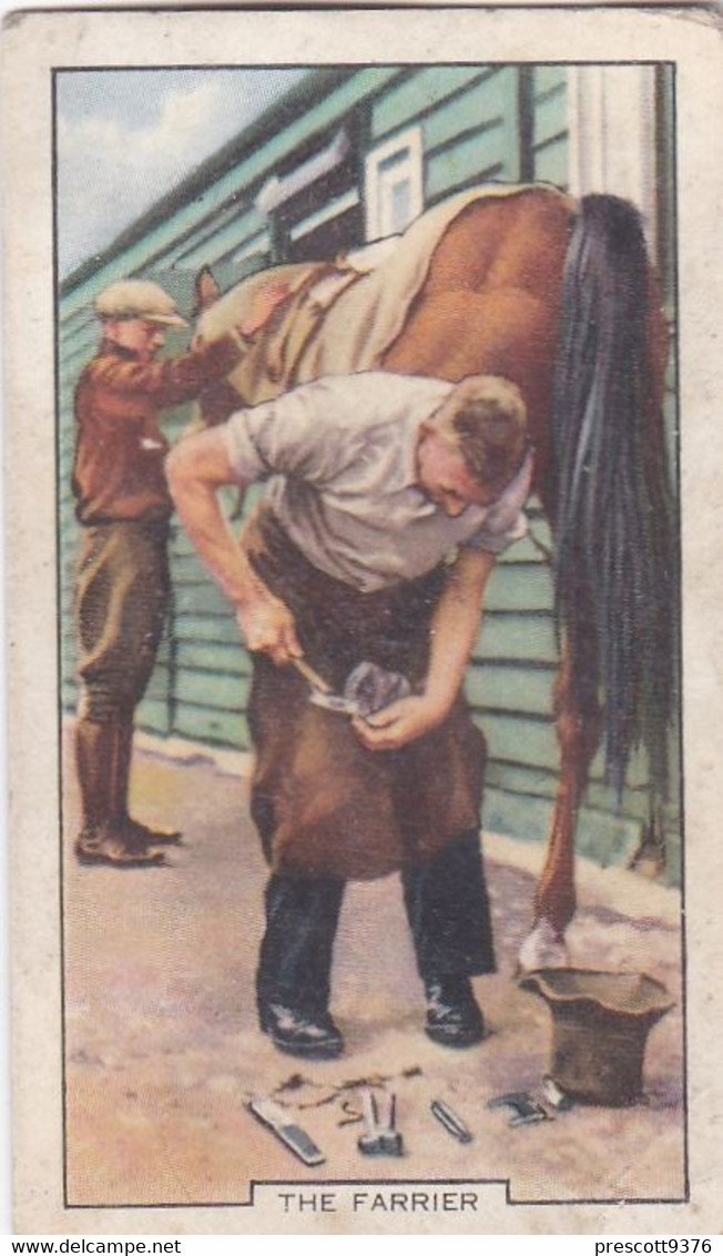 Racing Scenes 1938 - 36 The Farrier - Gallaher Cigarette Card - Original - Horses - Gallaher