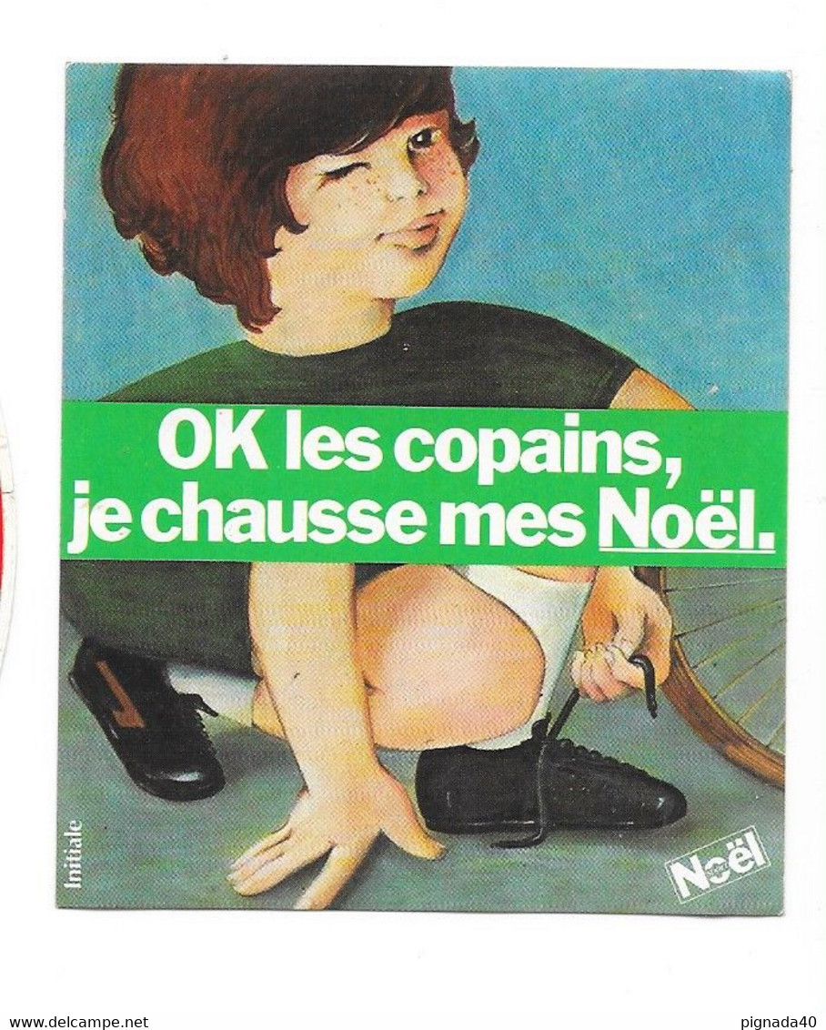 Autocollant, CHAUSSURE NOEL, "OK LES COPAINS, JE CHAUSSE MES NOEL" - Autocollants