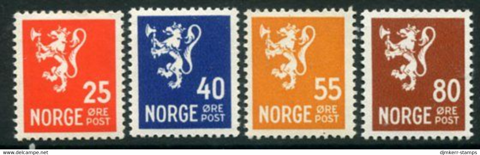 NORWAY 1946 Definitive: Lion 25, 40, 55, 80 Øre MNH / **.  Michel 319-22 - Ungebraucht