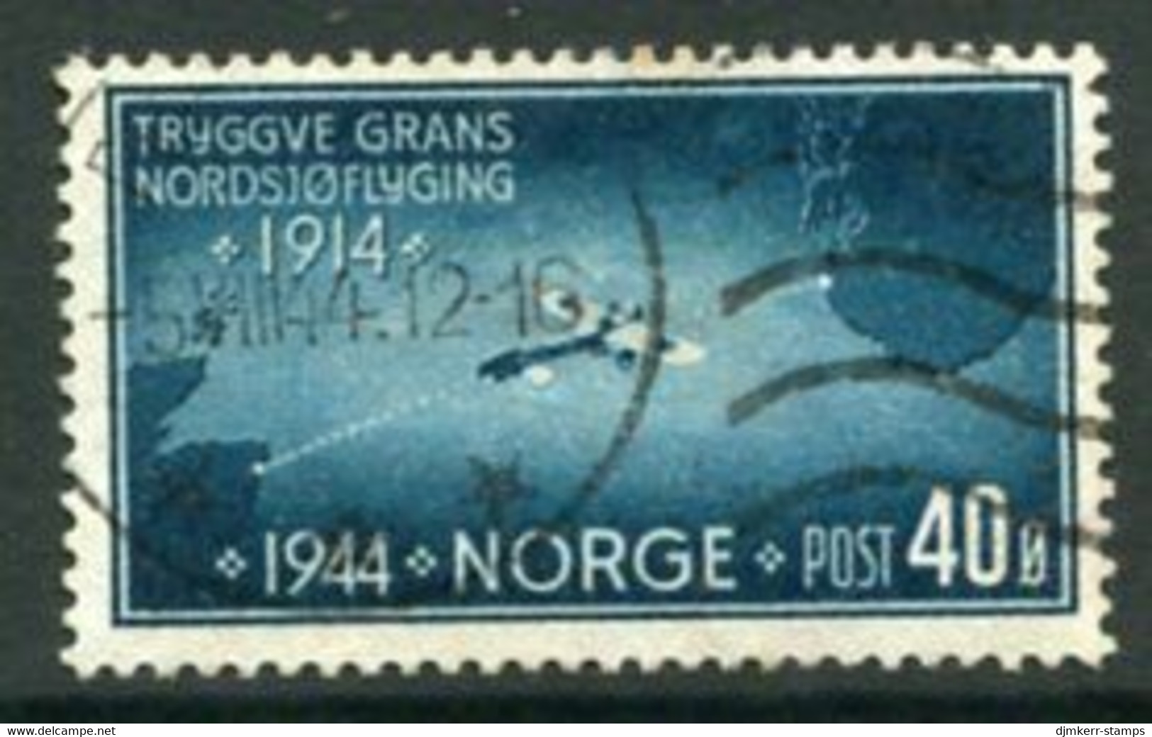 NORWAY 1944 First North Sea Flight Used With Clear Date.  Michel 298 - Gebraucht